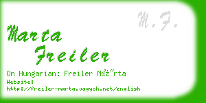 marta freiler business card